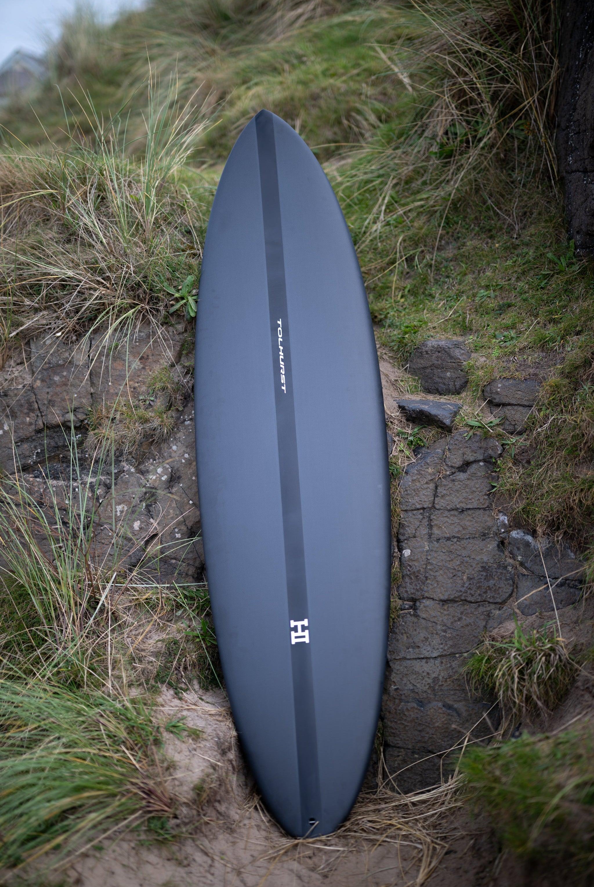 Thunderbolt Black Harley Ingleby - Mid 6 Mini Surfboard - 6Ft 4 - Full Carbon - FCS2 - Thunderbolt Surfboards - SUB6 Surf Store - Surf School - Lifeguard Courses