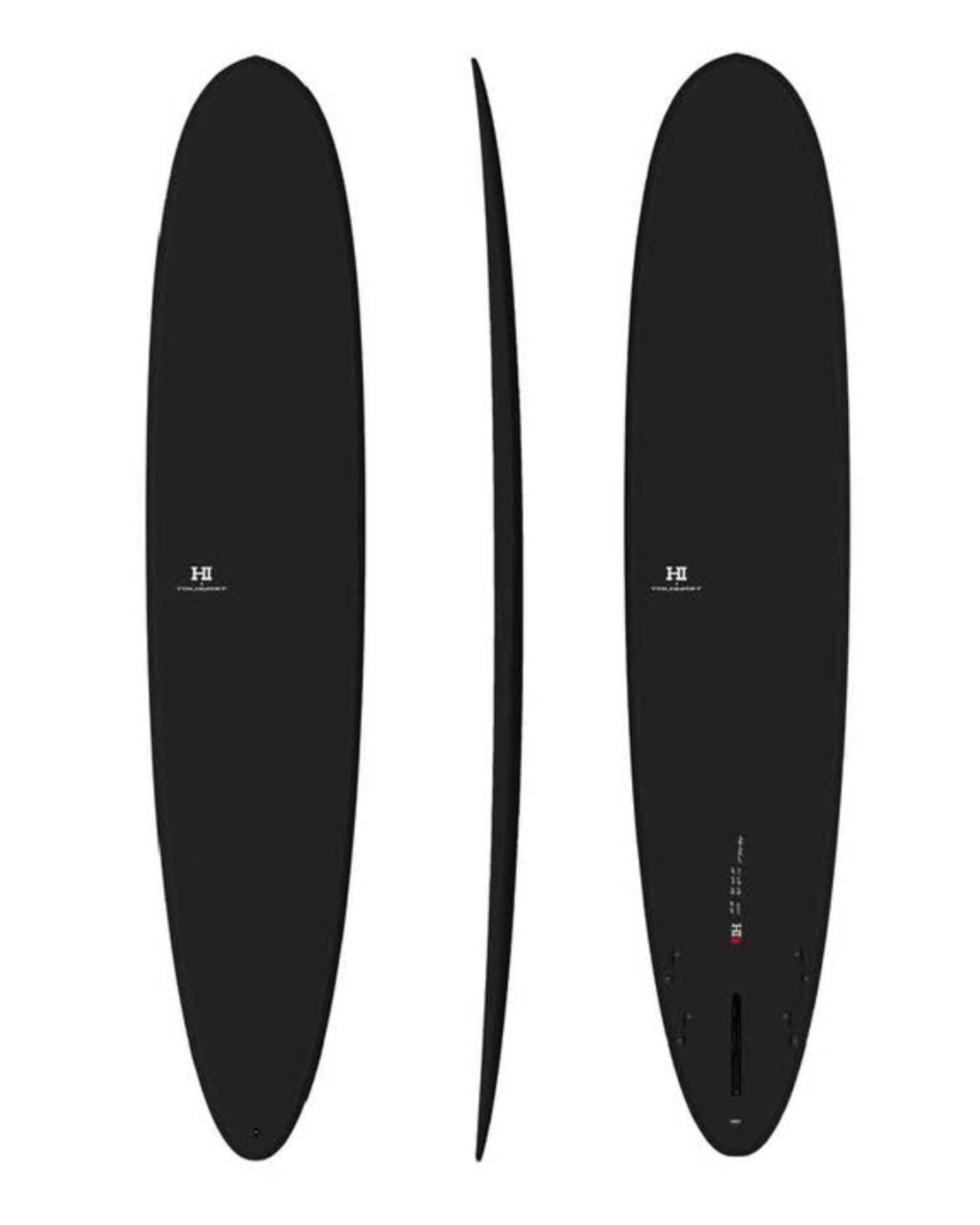 Thunderbolt Surfboards - Harley Ingleby HIHP - 9FT 1” Longboard - Full Carbon - FCS2 - Thunderbolt Black - SUB6 Surf Store - Surf School - Lifeguard Courses