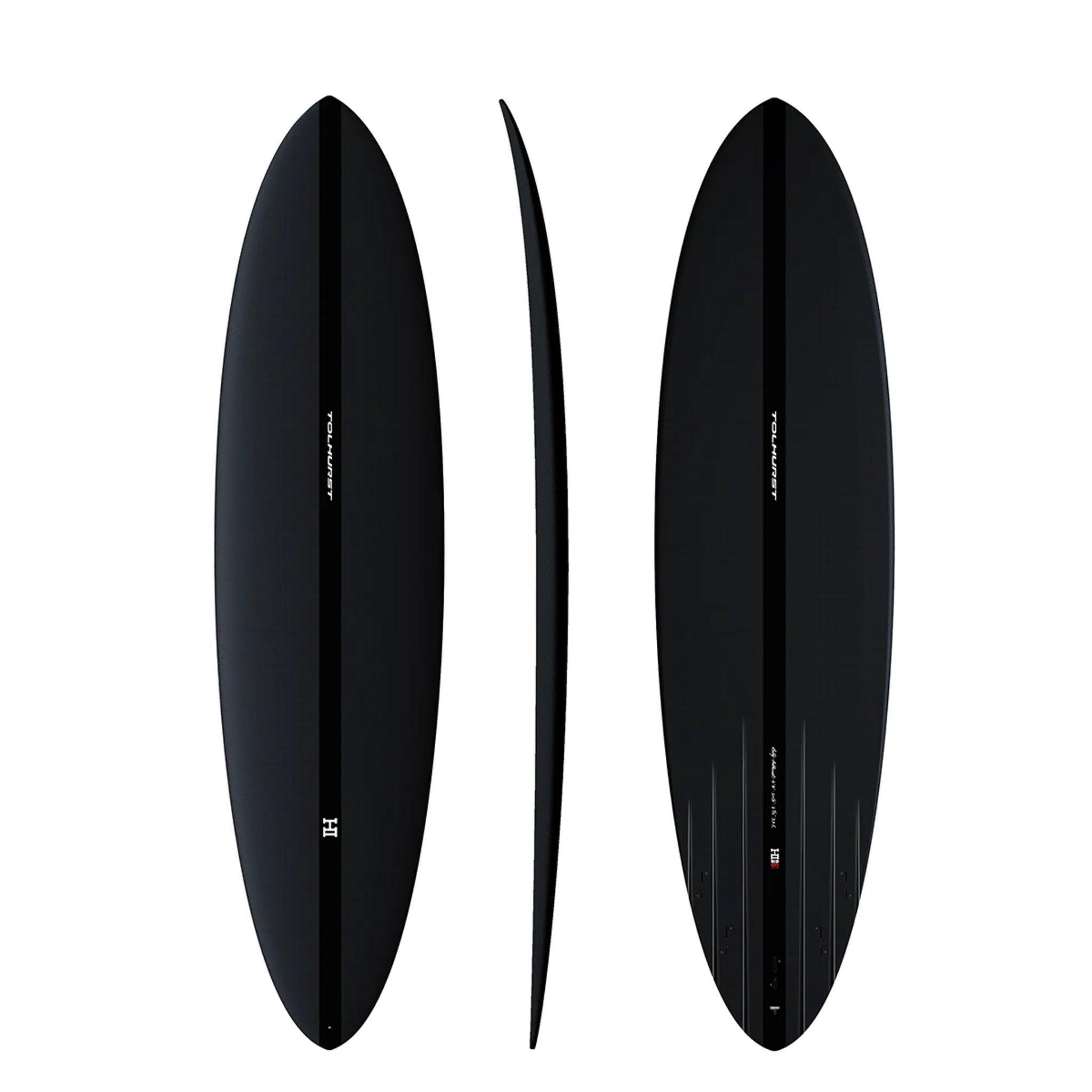 Thunderbolt Black Harley Ingleby - Mid 6 Mini Surfboard - 6Ft 4 - Full Carbon - FCS2 - Thunderbolt Surfboards - SUB6 Surf Store - Surf School - Lifeguard Courses