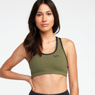 RVCA - VA Take Down Bra Olive - SUB6 Surf Store - Surf School - Lifeguard Courses