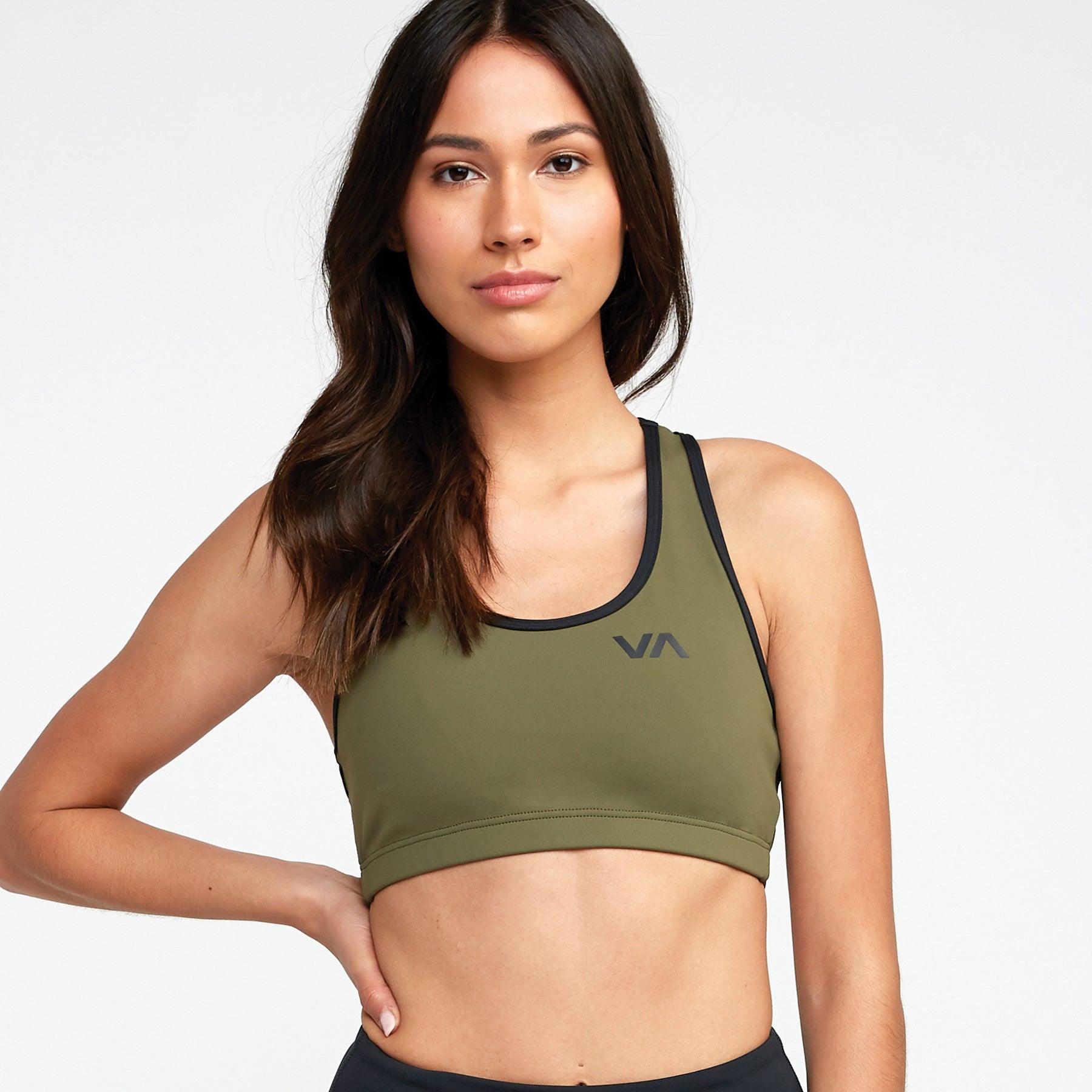 RVCA - VA Take Down Bra Olive - SUB6 Surf Store - Surf School - Lifeguard Courses