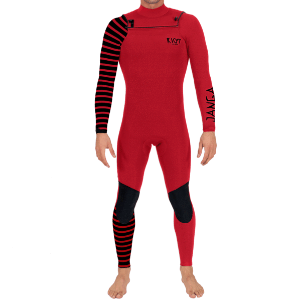 Janga Riot Team Red 4/3mm Men’s - SUB6 Surf Store - Surf School - Lifeguard Courses