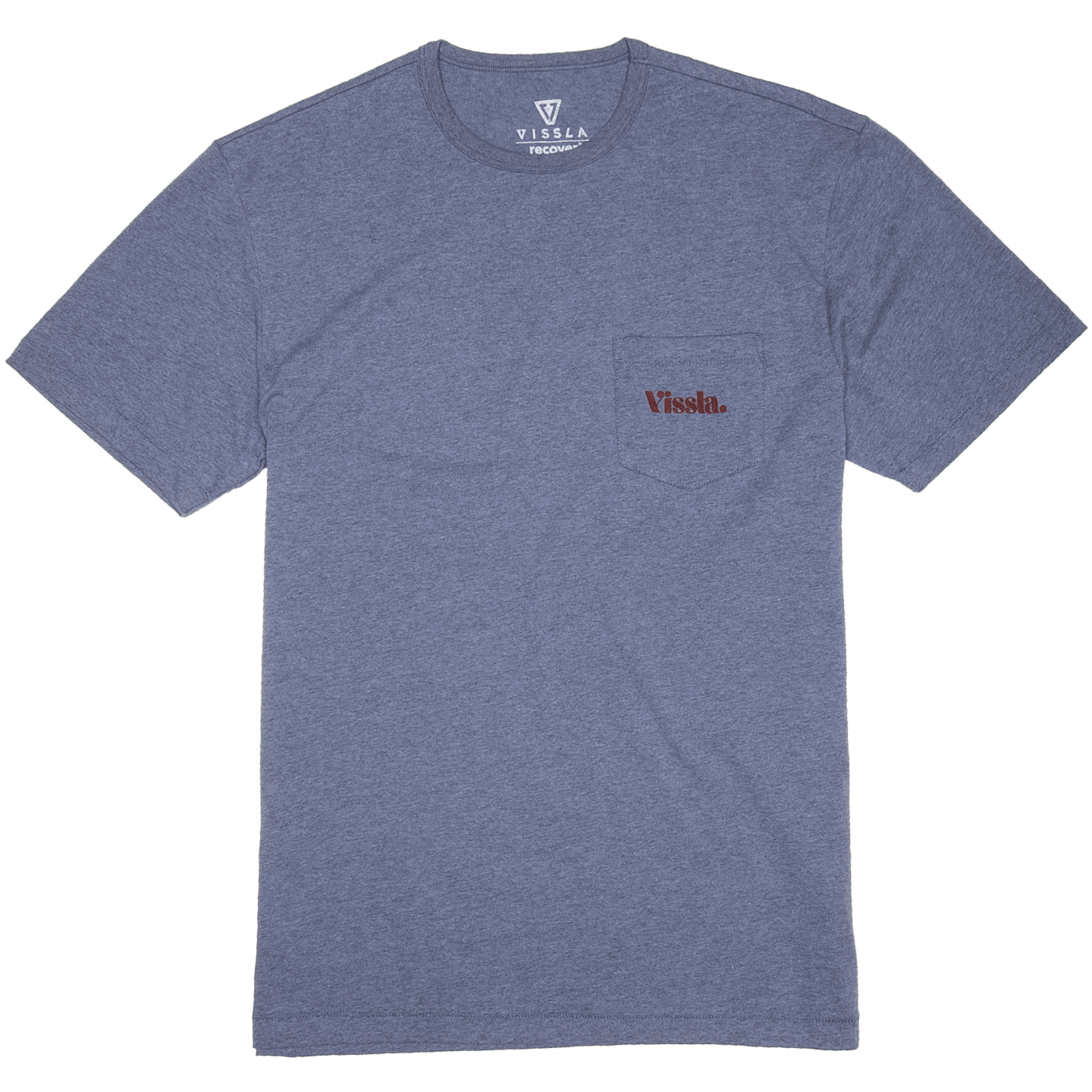 Vissla - Upcycled Blue Mist Heather Tee - SUB6 Surf Store - Surf School - Lifeguard Courses