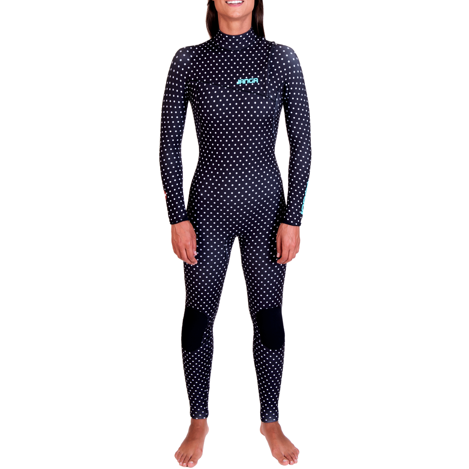 Janga 4/3mm Copy Cat Dotmania - Chest Zip wetsuit for women