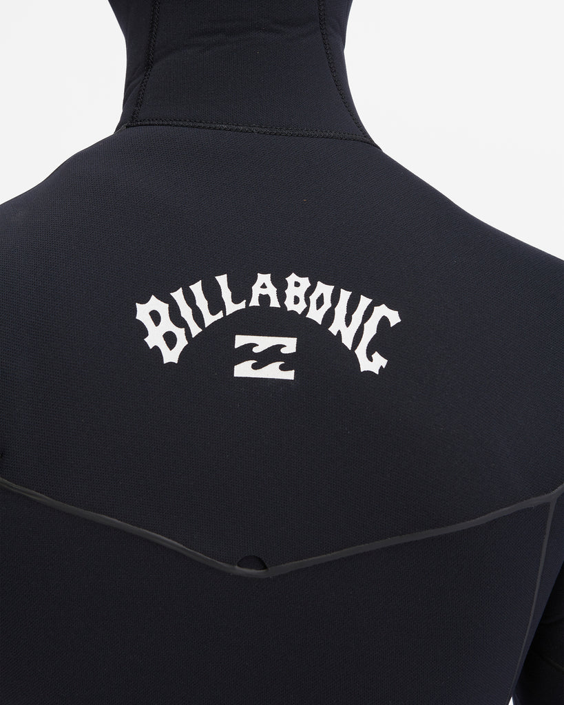 Billabong 6/5mm Furnace - Hooded Chest Zip Wetsuit for Men back close up