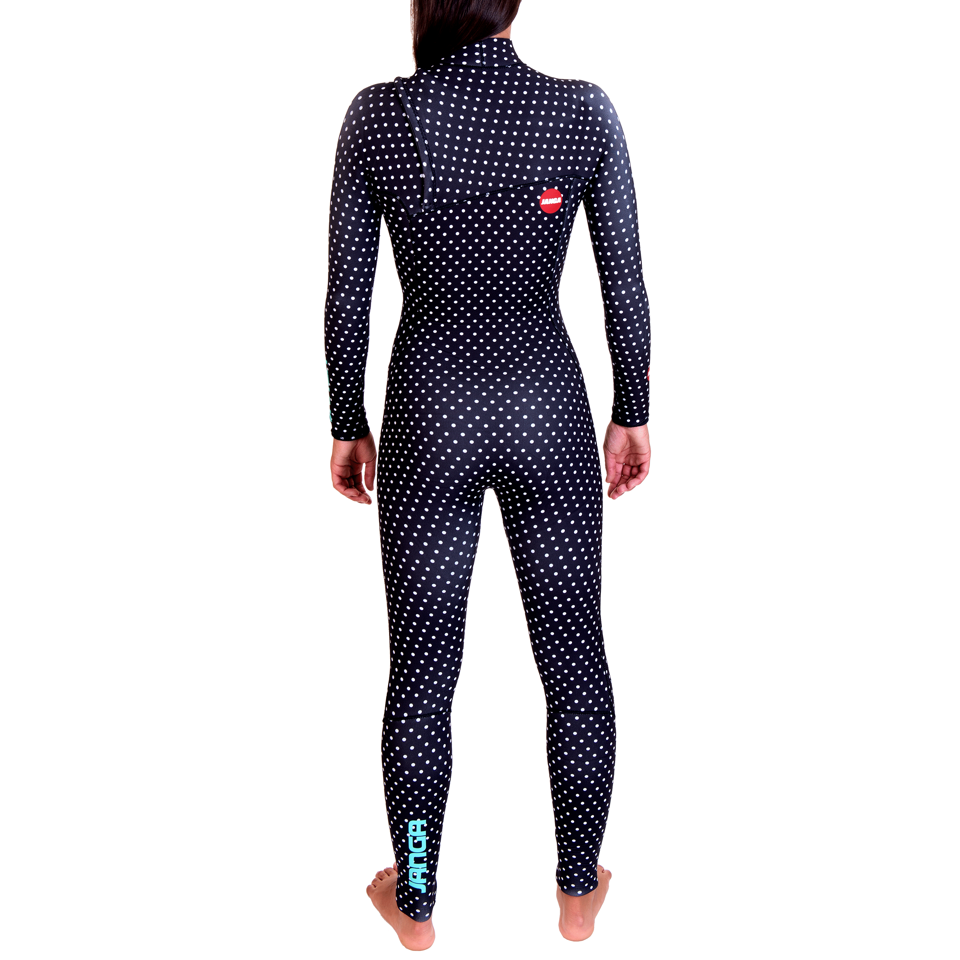 Janga 4/3mm Copy Cat Dotmania - Chest Zip wetsuit for women