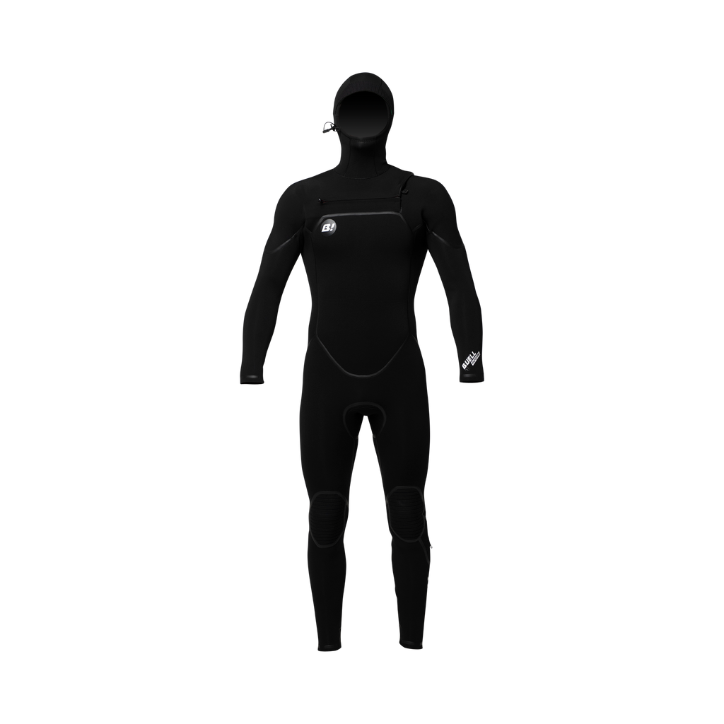Buell - 5/4mm RB2 - Hooded Chest Zip wetsuit for Men - Front